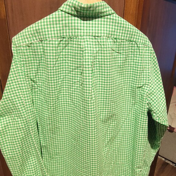 Polo Ralph Lauren XL Green Classic Fit Plaid Oxford Long Sleeve Workshirt - Picture 3 of 3